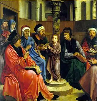 Menino Jesus entre os Doutores (1509-1511) no Museu Nacional de Arte Antiga, Lisboa.