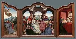 Triptyque de la confrérie de Sainte-Anne à Louvain (1509), de Quentin Metsys, nos Museus Reais de Belas-Artes da Bélgica