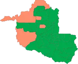 Candidato mais votado por município no 1º turno