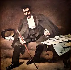 Retrato a óleo de Rafael Bordalo Pinheiro da autoria do seu irmão Columbano Bordalo Pinheiro