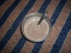 E. coracana na sua forma comumente consumida, como mingau