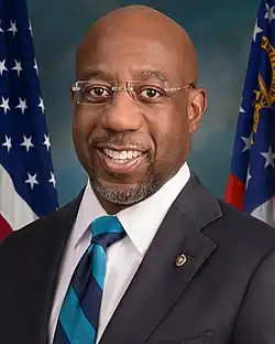 &nbsp;Geórgia Raphael Warnock (D) (2021-)