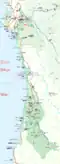 Mapa do Parque Nacional Redwood