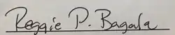 Assinatura de Reggie Bagala