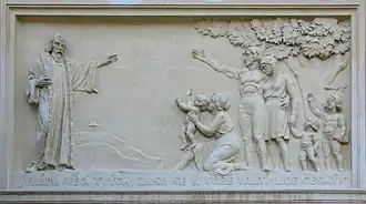 Alto-relevo numa escola de Dolany (República Checa)