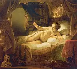 Danaë de Rembrandt, c. 1636.