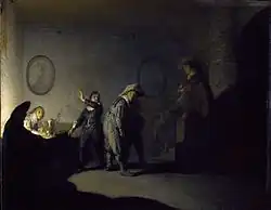 Rembrandt, Interior com figuras, 1628