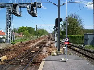 Saia da estação em direção a Coulommiers.