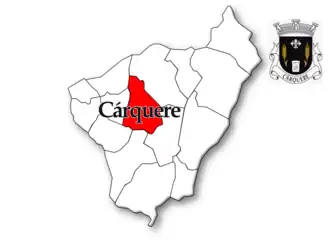 Localização no município de Resende