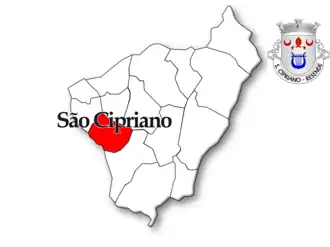 Localização no município de Resende