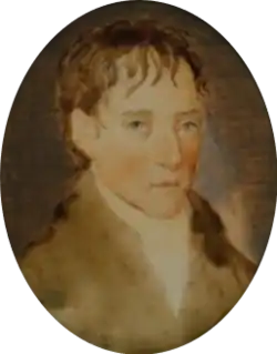 Retrato-miniatura em têmpera sobre marfim de Manuel Maria Barbosa du Bocage, datado de por volta da década de 1820 (colecção do Museu Nacional de Arte Antiga)