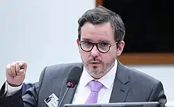 O Diretor-Presidente da Americanas S.A., Leonardo Coelho Pereira, em depoimento à CPI das Americanas, no dia 13 de junho de 2023