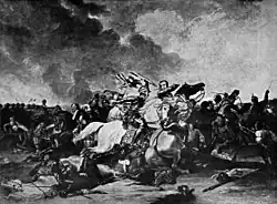 Ricardo III e o Conde de Richmond durante a Batalha de Bosworth Field