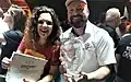 Richard e sua mulher Tatiani, em premiação do Festival Brasileiro de Cervejas em Blumenau, 2018