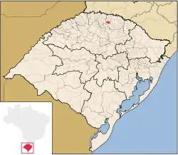Localização de Cruzaltense no Rio Grande do Sul