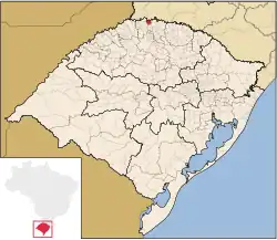 Localização de Iraí no Rio Grande do Sul
