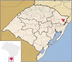 Localização de Jaquirana no Rio Grande do Sul