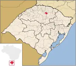 Localização de Pontão no Rio Grande do Sul