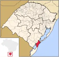 Localização de Rio Grande no Rio Grande do Sul