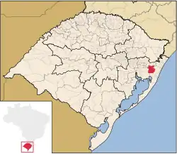 Localização de Santo Antônio da Patrulha no Rio Grande do Sul
