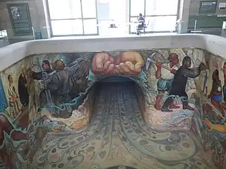 Mural Agua Origen de la Vida, na Estação Eduardo Molina da Linha 5.