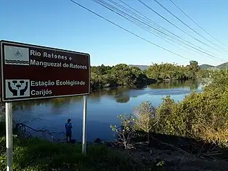 Rio Ratones, que dá nome ao distrito.