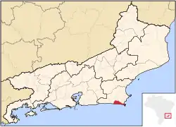 Localização de Arraial do Cabo no Rio de Janeiro