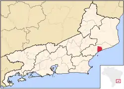 Localização de Carapebus no Rio de Janeiro