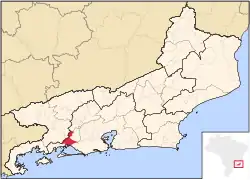 Localização de Itaguaí no Rio de Janeiro