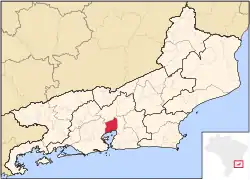 Localização de Magé no Rio de Janeiro