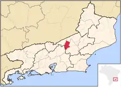 Localização de Sumidouro no Rio de Janeiro