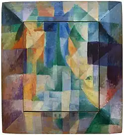 Robert Delaunay, 1912, Janelas simultâneas na cidade, 40 x 46 cm, Kunsthalle Hamburgo
