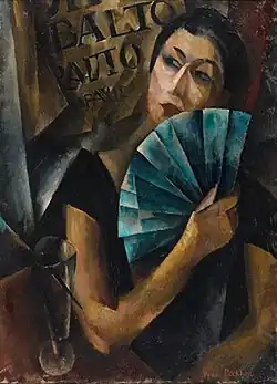 Jovem com leque azul (1919)
