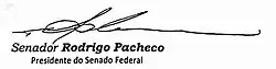 Assinatura de Rodrigo Pacheco
