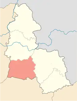 Localização do raion no Oblast de Sumy