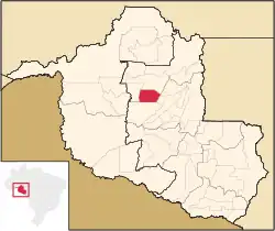 Localização de Cacaulândia em Rondônia