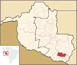 Localização de Corumbiara em Rondônia