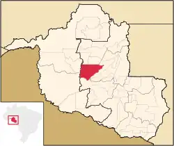 Localização de Governador Jorge Teixeira em Rondônia