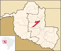 Localização de Jaru em Rondônia