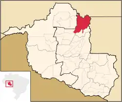 Localização de Machadinho D'Oeste em Rondônia