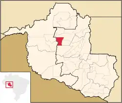 Localização de Monte Negro em Rondônia