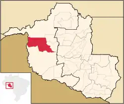 Localização de Nova Mamoré em Rondônia