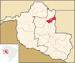 Localização de Vale do Anari em Rondônia