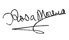 Assinatura de Rosa Morena
