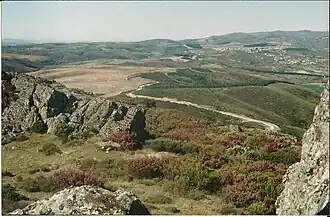 Santa Comba de Rossas vista do Castelo de Pinela