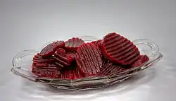 Beterraba cortada em conserva
