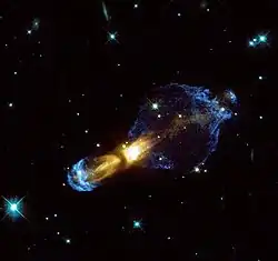 A Nebulosa do Ovo Podre. Possui morfologia bipolar e contém uma grande quantidade de compostos sulfurosos.