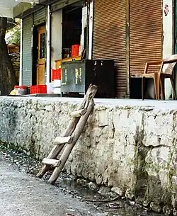 Escada áspera em vez de escadas, Nako, HP, Índia, 2010