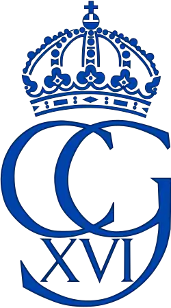 Monograma Real de SM o Rei Carlos XVI Gustavo da Suécia