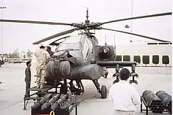 Uma AH-64 Apache saudita.
